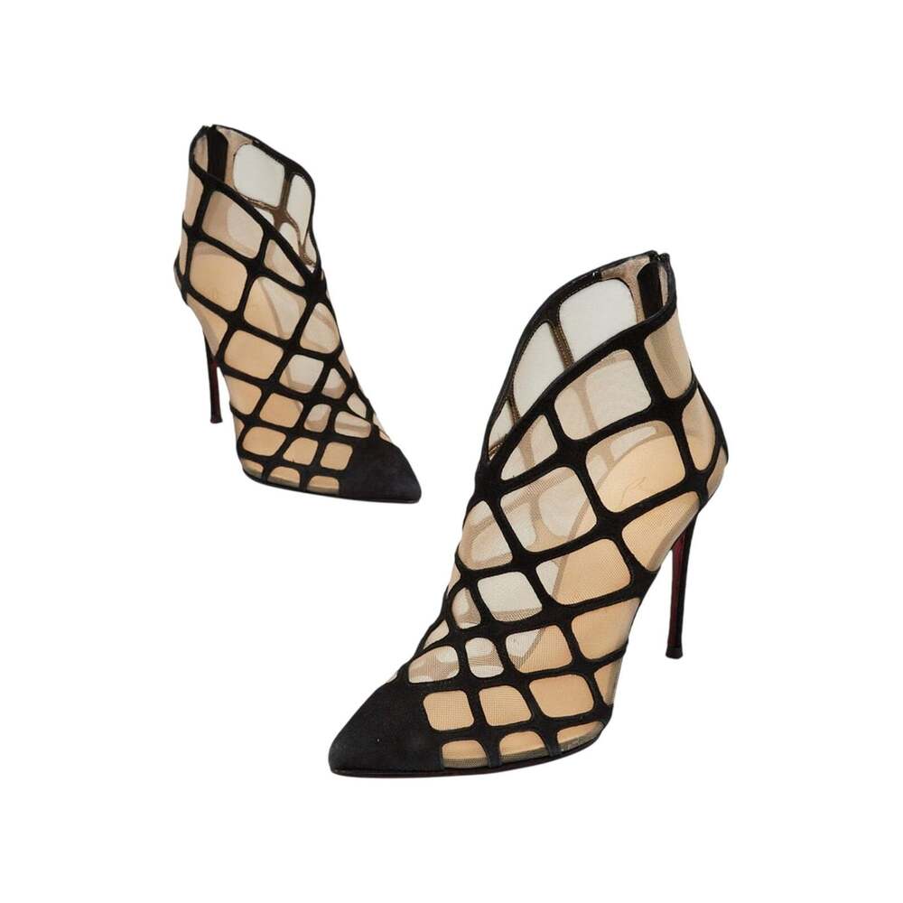 Christian Louboutin Black Suede Araknene Ankle booties 36 EU